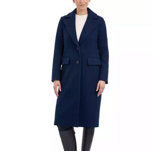 Black Knee Length Michael Kors Single Breasted Coat